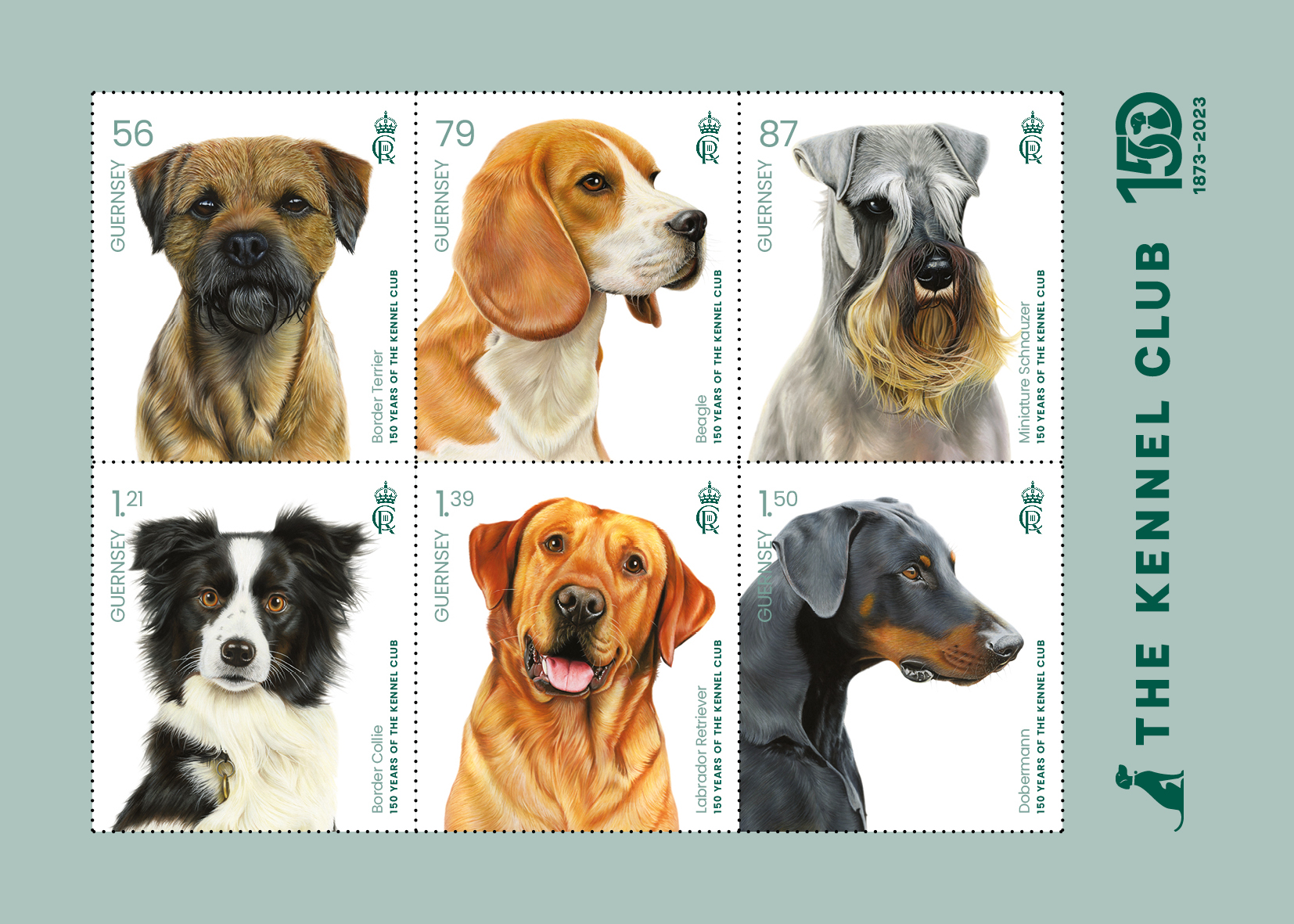 Stamps celebrate 150th Anniversary of The Kennel Club